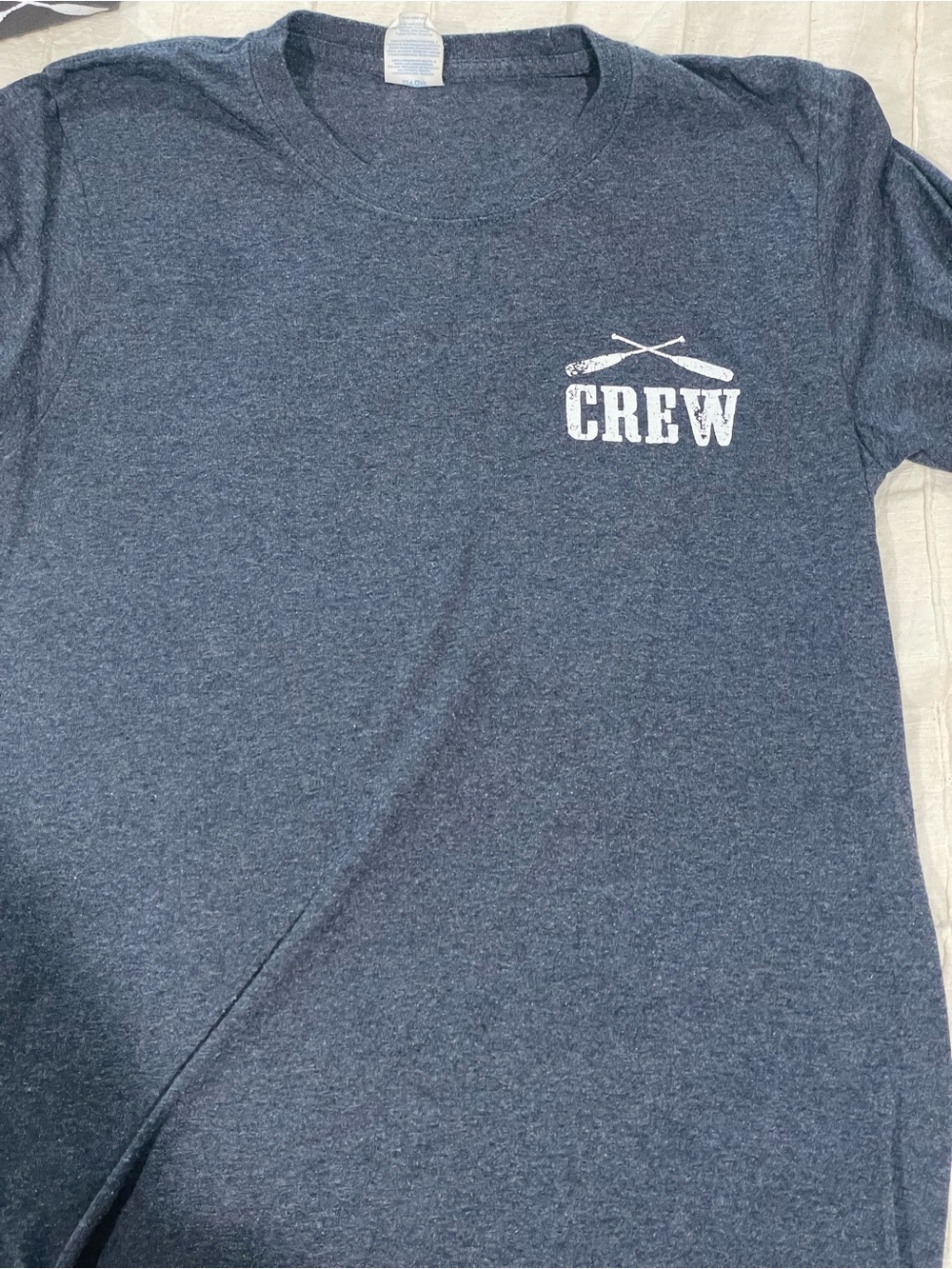 Trader Joes Crew Graphic Tee - Navy with White Logo